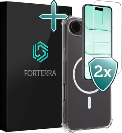 Hoesje Met 2x Screenprotector - Geschikt voor Apple iPhone Air - Magsafe Compatible - Sterk & Shockproof - Shock Proof Case - Back Cover - Telefoon Hoes - Transparant