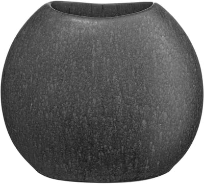 ASA Selection Moon vaas, tafelvaas, decoratieve vaas, bloemenvaas, aardewerk, Black Iron, H 16 cm, 91214174