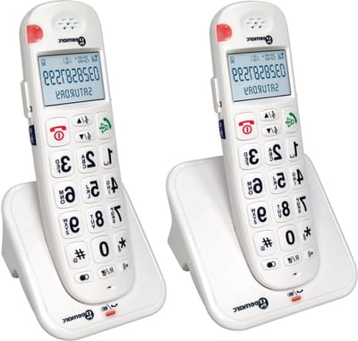 Draadloze Telefoon - Versterkte Telefoon - Duidelijk Horen - 50 dB Geluidsversterking - Grote Toetsen - Wit