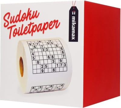 MikaMax Sudoku WC Papier -  Sudoku - Iedervel een andere Sudoku - Toiletpapier - Puzzels - Puzzel