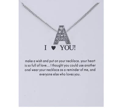 Akyol - liefdesketting letter A - - valentijns cadeau - letter A ketting - letter ketting - vrienden - ketting - Geschenk - Cadeau – verjaardag - Liefde – Vriendschap – 25 cm
