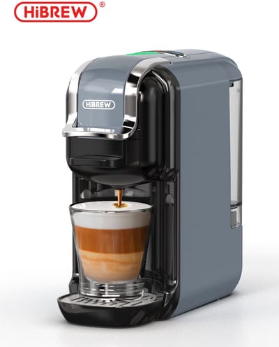 HiBREW H2B Koffiemachine - 5-in-1 - Voor Capsules en Gemalen Koffie - Grijs