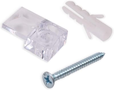 Spiegel Houder Clips - Glas Bevestiging Kit - Spiegels Ophangen - Duurzaam Kunststof Materiaal - 20 Stuks - Transparant