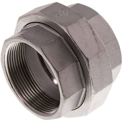 Rp 2'' RVS Borstnippel 3-delig met Conische afdichting 16 Bar - FL2S-F-SH-200R-C