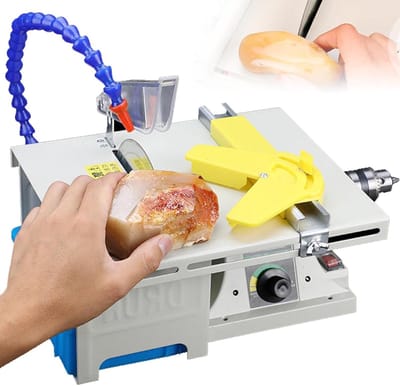 Mini Tafelzaag - Houtbewerking Machine - Precisie Werk - Variabele Snelheid - 75mm Schijf - Zwart