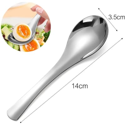 6/1 Stuks Roestvrijstalen Lepel Verdikte Soeplepels voor Potten Scheppen Vergiet Thuis Multifunctioneel Keukentafelgerei Kookgereedschap 1PCS gray
