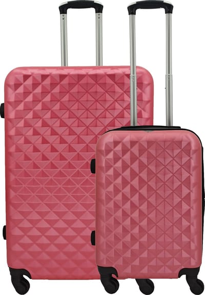 SB Travelbags kofferset - 2 delige 'Expandable' koffer - Roze - 75cm/55cm