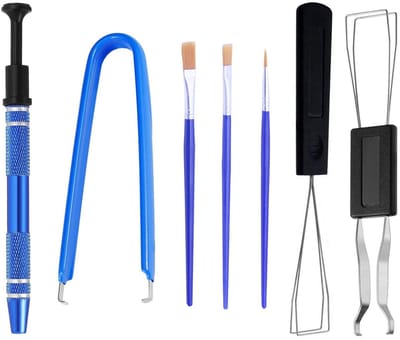 Dailygoods- Keycapverwijderaar - Toetsenbordverwijderingsset - Sleutelkaptrekker - Schakeltrekker - Toetsenbordreinigingsset - Inclusief 1 dubbelkops trekker