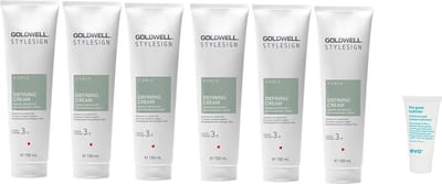 6 x Goldwell - Stylesign Defining Cream - 150 ml + WILLEKEURIG Travel Size