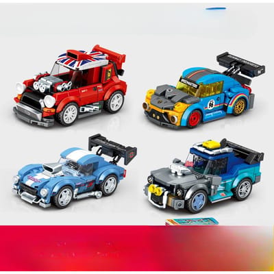 Bouwstenen Cool Team Racen Compatibel Jongens Kleine Deeltjes Gemonteerd Educatieve Bouwstenen Kinderspeelgoed 28*24*20.2cm