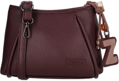 Zebra Trends Sofie Crossbodytas - Verstelbare Schouderband - Telefoonvak - Ritsvak - Bag Charm - Damestas - Bordeaux rood