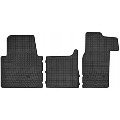 Frogum Rubberen Automat Set - Geschikt voor Opel Movano B & Nissan NV400 2010-2024 - 3-delig (Vormt één geheel) - Antislip - Geurloos - Zwart