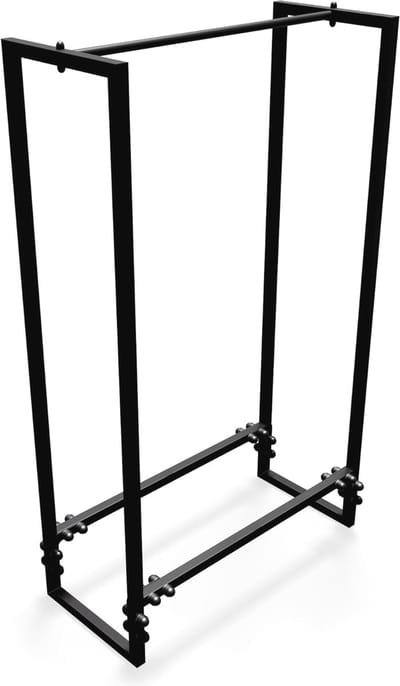 Metaal Brandhoutrek - Houtrek voor Binnen en Buiten - 60 x 25 x 100 cm