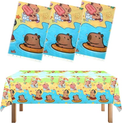 Inovra Plus - Feesttafelkleden 3 stuks 108 x 180 cm - Dierenmotief - Voor Verjaardagsfeestjes - Jongens en Meisjes