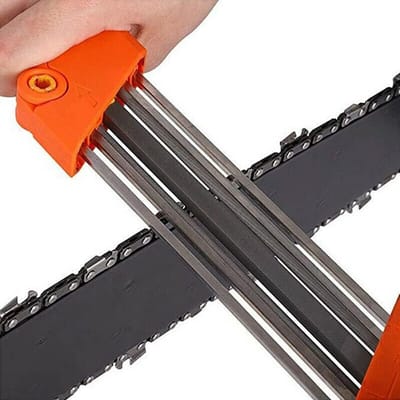 Kettingslijper - Slijpsteen Kettingzaag - Snel Kettingen Scherp - 2-in-1 Gereedschap - 38 x 6 x 3 cm