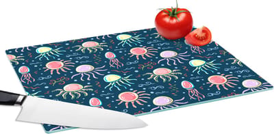 Glazen Snijplank - 39x28 - Design - Dieren - Kwallen - Snijplanken Glas