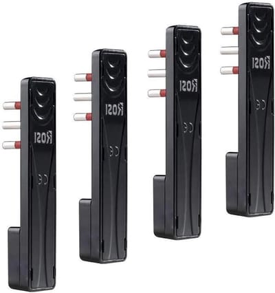Platte Stekkers - Ultradunne Stekkers - Ruimte Besparen - Slechts 6 mm dik - 4 stuks - Zwart