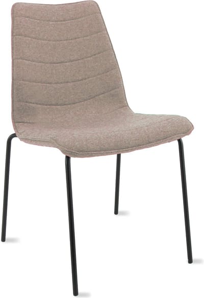 Workliving Verona Eetkamerstoel / Vergaderstoel - Wolvilt Fenice 511 lichtbruin - frame zwart