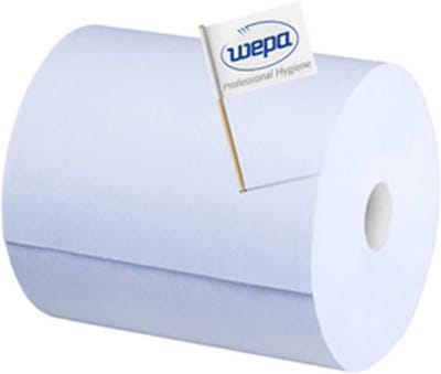Poetsrollen - Keukenpapier - Huishoudelijk Werk - 100% Gerecycled Materiaal - 350 Meter - Blauw