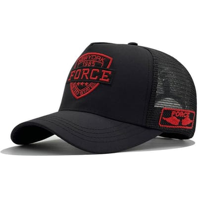Casquette de Baseball en Coton Respirante pour Homme Chapeau Snapback d'Été Unisexe Casquettes Trucker d'Extérieur pour Femme Mode Hip Hop Streetwear Adjustable black
