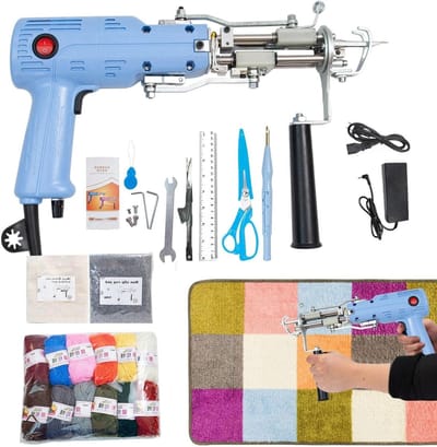 Tapijt Maakmachine - Weefmachine - Zelf Decoratie Maken - Hoge Snelheid - 44 x 31 x 19 cm - Blauw