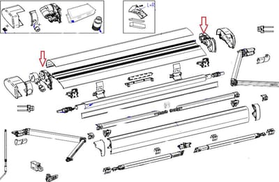 Thule 6300 Binnenkap LH+RH Antraciet