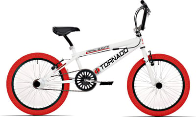 Royal-Bugatti Tornado Freestyle 20-inch BMX-fiets - Wit met rode banden