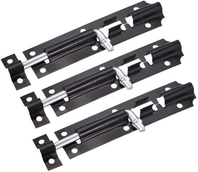 Dailygoods- Klink Heavy Duty - Tuinhek/Schuurdeur - Bevestigingen - Eenvoudig te monteren - Sterke metalen bout - Hangslot optie - Deurslot