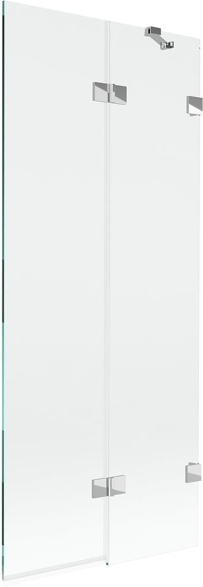 Mexen Lunar tweedelige badwand rechts 80 x 150 , transparant, chroom - 897-080-100-01-00-P