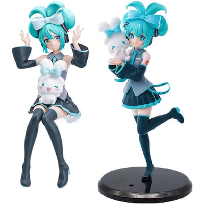 20CM Anime Hatsune Miku X Cinnamoroll Figuur Anime Perifere Verzamelfiguren Decoratieve Decoraties Kinderen Kawaii Cadeau Speelgoed