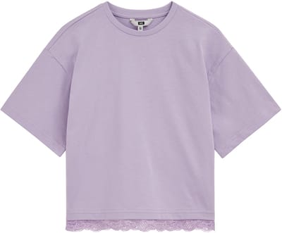 WE Fashion Meisjes T-shirt met kant