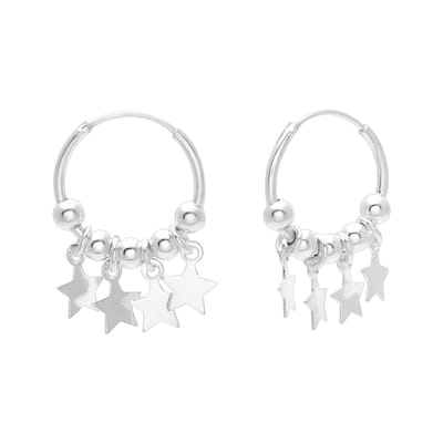 WeLoveSilver - zilveren oorringen - sterretjes & bolletjes - 925 zilver