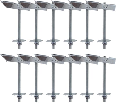 Dailygoods- Tuimelpluggen 12 stuks - Zware Gipsplaat Pluggen - Verzinkt Koolstofstaal - M6x100mm - Voor Zware Voorwerpen - Roestvrij en Corrosiebestendig - Gipsplaatplug
