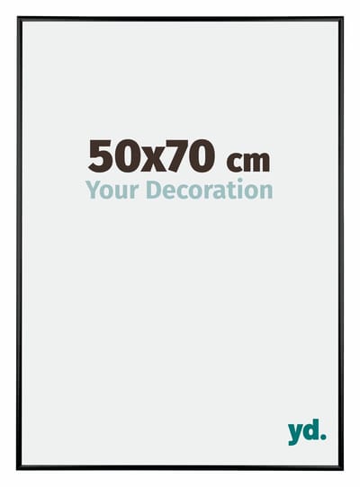 Your Decoration - Fotolijst 50x70 cm - Aluminium - Zwart Hoogglans - Kent
