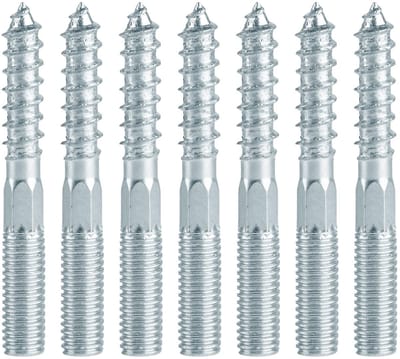 Dailygoods- Stokbouten M8 x 60mm - Dubbelkopbouten - Houtschroeven - Koolstofstaal - Corrosiebestendig - Hoge sterkte en duurzaamheid - Schroeven