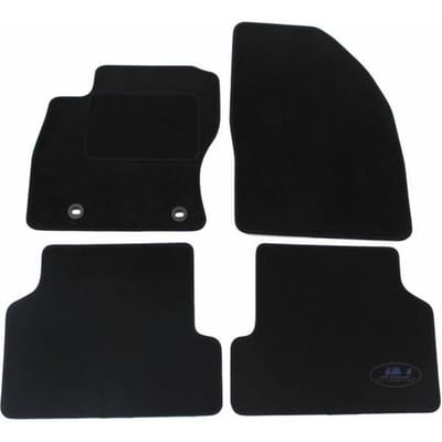 Tapis de Sol Noir Velours - J&J AUTOMOTIVE - Ford Focus 2005-2010 - Sur Mesure - Antidérapant - Imperméable noir