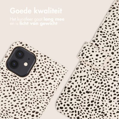 imoshion Hoesje - Geschikt voor Apple iPhone 12 Pro / 12 - Design Bookcase smartphone - Desert Dots