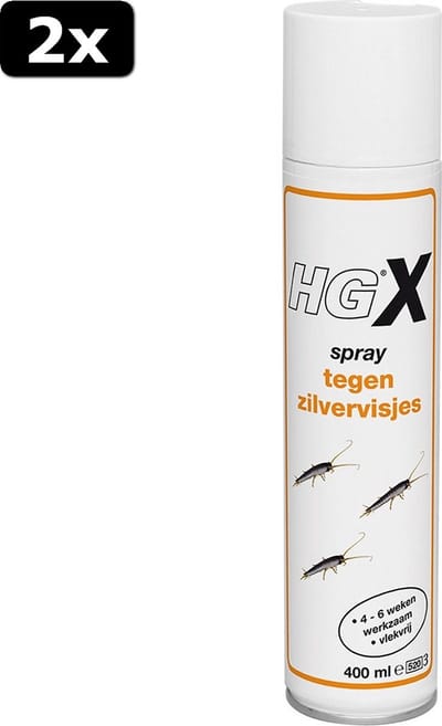 2x HG Spray Tegen Zilvervisjes
