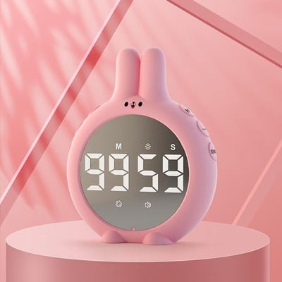 Time Rabbit Compte à Rebours pour les Étudiants Enfants Minuteur Minuteur Auto-Discipliné Mignon Artefact Apprentissage Spécial