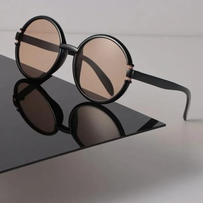 Lunettes de Soleil Rondes Rétro Femmes Hommes Marque de Luxe Designer Lunettes de Soleil Miroir Style Minimaliste Vintage Other