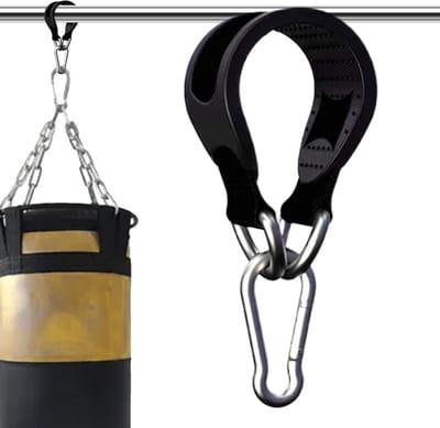 Bokszak Ophangriem - Bevestigingsband Zandzak - Fitness Training - Slijtvast Nylon - 2.5x25 cm - Zwart