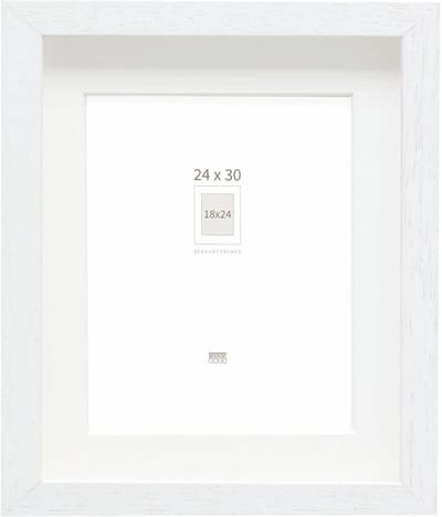 Deknudt Frames Fotolijst - wit met passe-partout - 18x24 / 24x30 cm