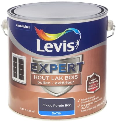 Levis - Expert Hout Lak Buiten Satin Mix - Shady Purple B60 - Mengverf - 2,5 L