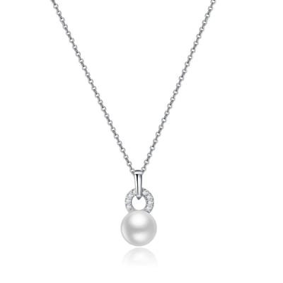 Di Lusso - Collier Plaisir - Zoetwaterparel - Zilver 925 - Dames - 45 cm