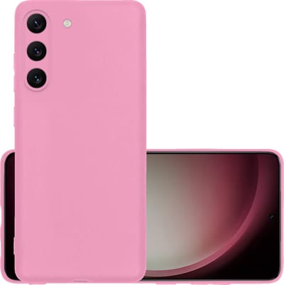 Hoesje - Geschikt voor Samsung Galaxy S23 - Sterk & Shockproof - Hoes Cover - Siliconen Case - Lichtroze