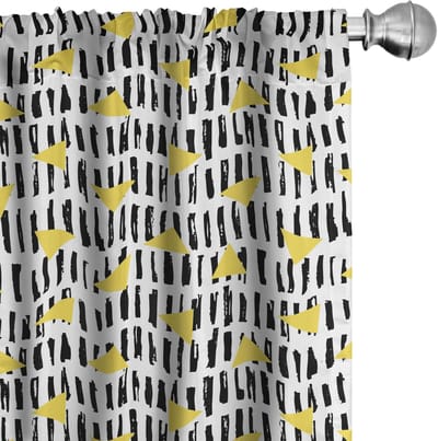 ABAKUHAUS – Geometrische panelen 75x245 cm – microvezel, halfdonker, donkergrijs geel