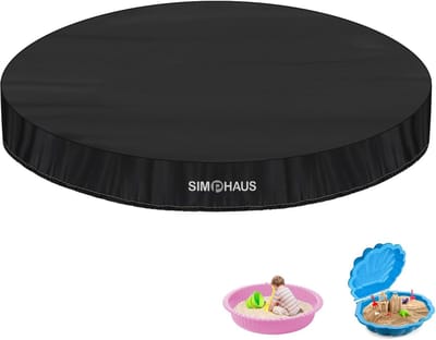 Zandbak Schelp - Sandbox Cover - Zwart - Waterdicht - UV-bestendig - Voor Ronde Sandkasten