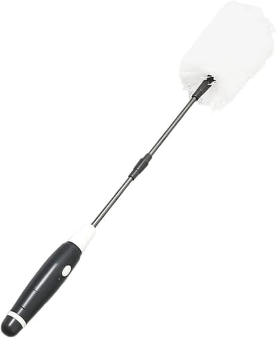 Elektrische Stofwisser - Draadloze Stoffer - Snel Schoonmaken - Uitschuifbare Steel - 85 cm - Grijs