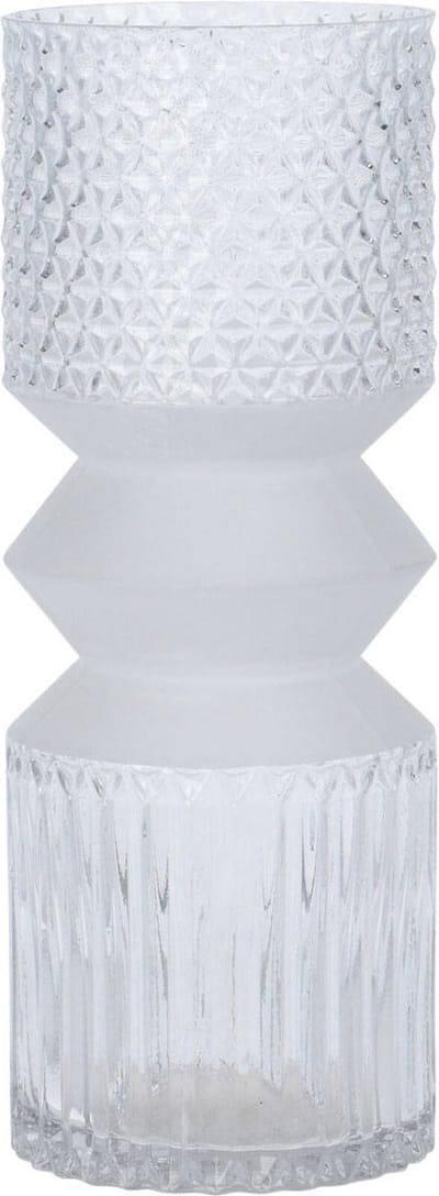 Glazen cilindervormige vaas, 25 cm