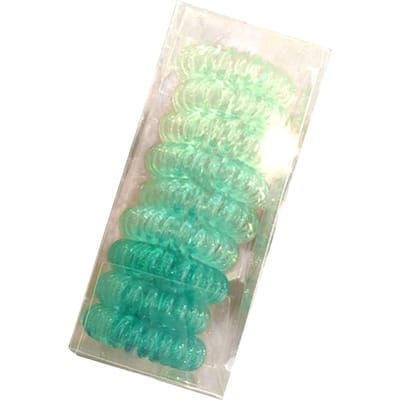 Elastische Spiraal Haarelastiekjes Telefoonkabel Vorm Comfortabel Dragen Spiraal Haarelastiekjes voor Meisjes Gradient Green beige